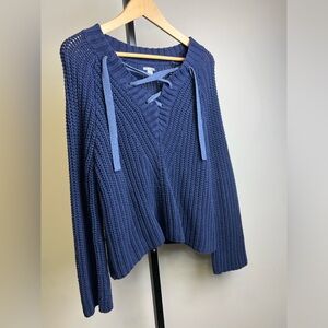 Aerie lace up sweater